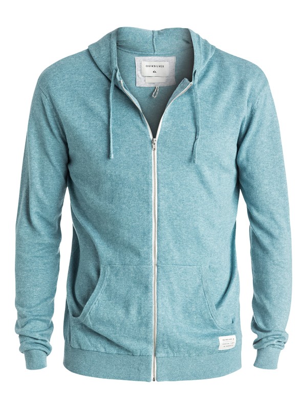quiksilver, Damon Ups - Pullover Zippé À Capuche, STONE BLUE HEATHER (bhyh) 0 Damon Ups - Pullover Zippé À Capuche Bleu EQYSW03180 Quiksilver