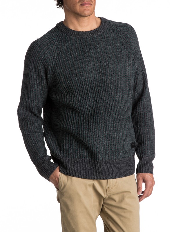 quiksilver, Bantay - Pull col rond, DARK GREY HEATHER (ktfh) 0 Bantay - Pull col rond Noir EQYSW03191 Quiksilver