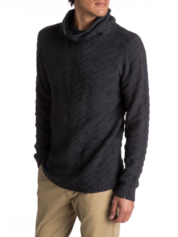 quiksilver, Sarikei - Pull à col montant, DARK GREY HEATHER (ktfh) 0 Sarikei - Pull à col montant EQYSW03195 Quiksilver