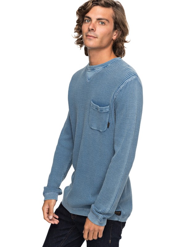 quiksilver, Sondon - Pull col rond, REAL TEAL (bpr0) 0 Sondon - Pull col rond Bleu EQYSW03204 Quiksilver
