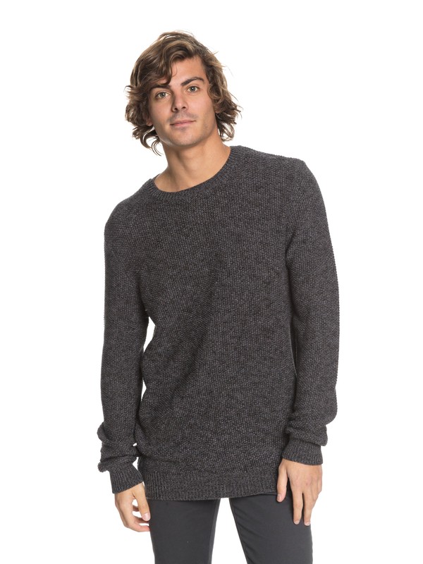 quiksilver, Main Breaks - Pull col rond, RAVEN (ksq0) 0 Main Breaks - Pull col rond Noir EQYSW03212 Quiksilver