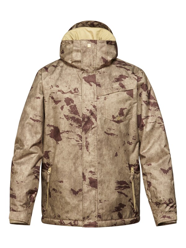 quiksilver, Mission Printed 10K Insulated Jacket, LEFTOVER CAMO (crj1) 0 Mission Printed 10K Insulated Jacket Brown EQYTJ00073 Quiksilver