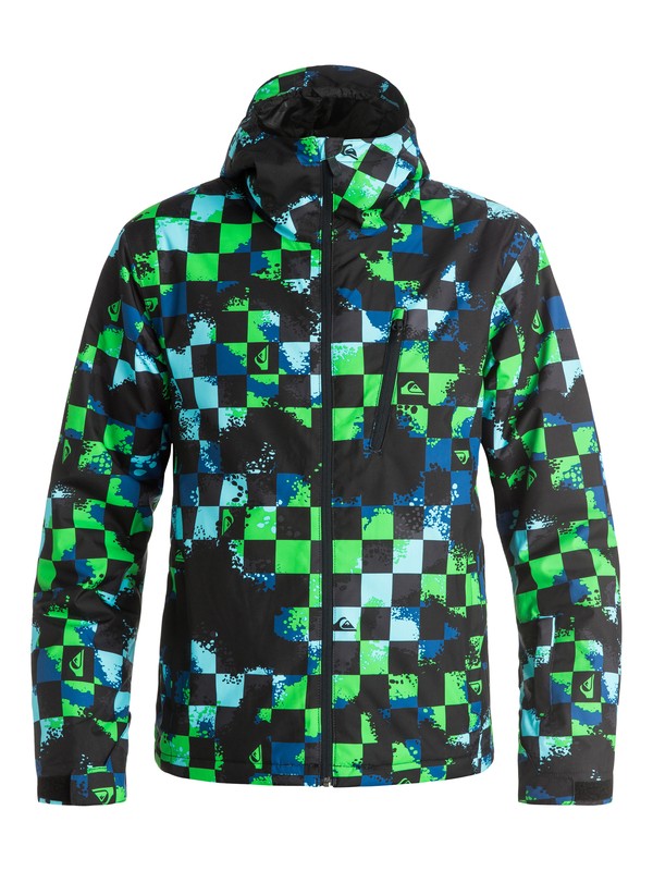 quiksilver, Сноубордическая куртка Mission Plus, WAXDOTCAMO CHECK (byb1) 0 Сноубордическая куртка Mission Plus Синий EQYTJ03066 Quiksilver
