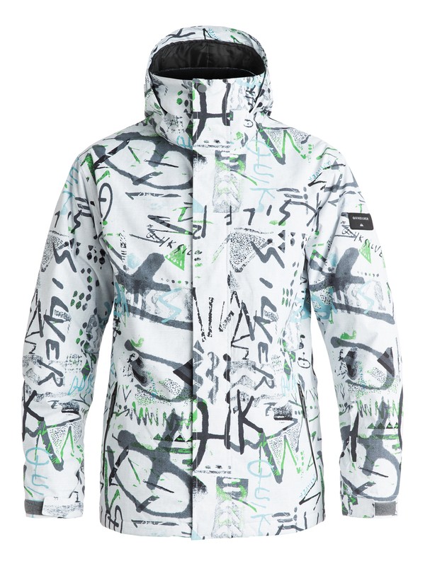quiksilver, Сноубордическая куртка Mission Printed, HIELINE WHT (wbb7) 0 Сноубордическая куртка Mission Printed Белый EQYTJ03069 Quiksilver