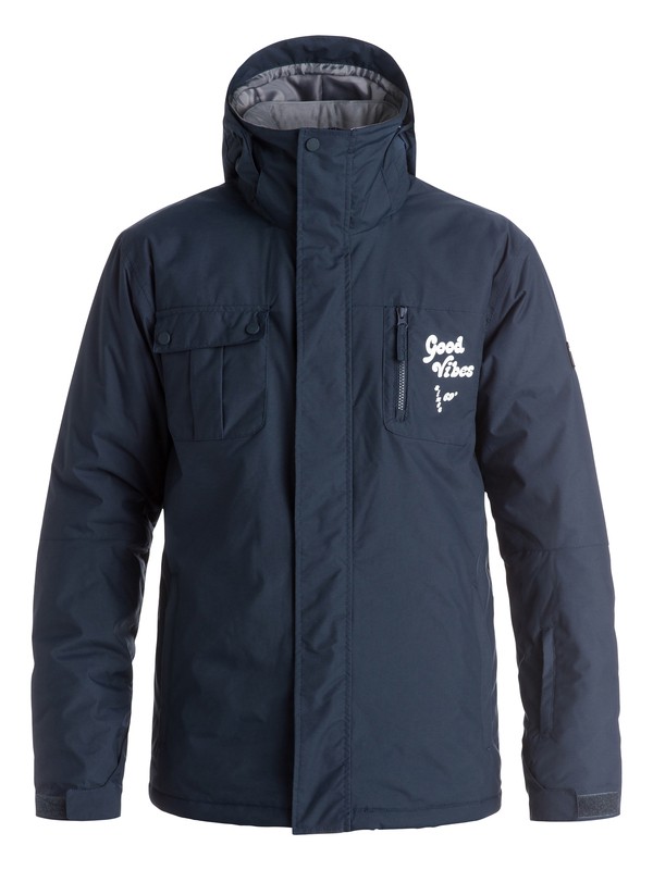 quiksilver, Mission Placed Art - Veste de snowboard « Coach », NAVY BLAZER (byj0) 0 Mission Placed Art - Veste de snowboard « Coach » EQYTJ03089 Quiksilver