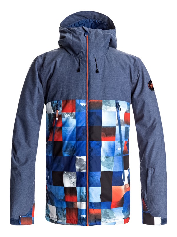 quiksilver, Sierra - Veste de snow, BLUE RED ICEY CHECK (nms6) 0 Sierra - Veste de snow Orange EQYTJ03124 Quiksilver
