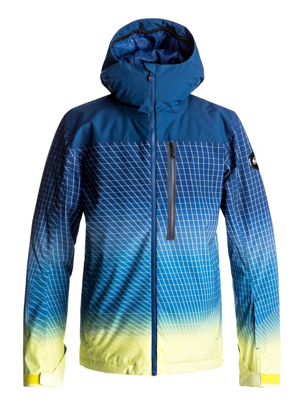 quiksilver, Gravity - Veste de snow, SULPHUR SPRING TECH FADE (bsw9) 0 Gravity - Veste de snow Bleu EQYTJ03132 Quiksilver