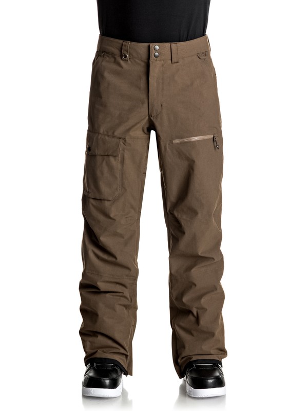 quiksilver, Utility Snow Pants, CUB (cpv0) 0 Utility Snow Pants Brown EQYTP03059 Quiksilver