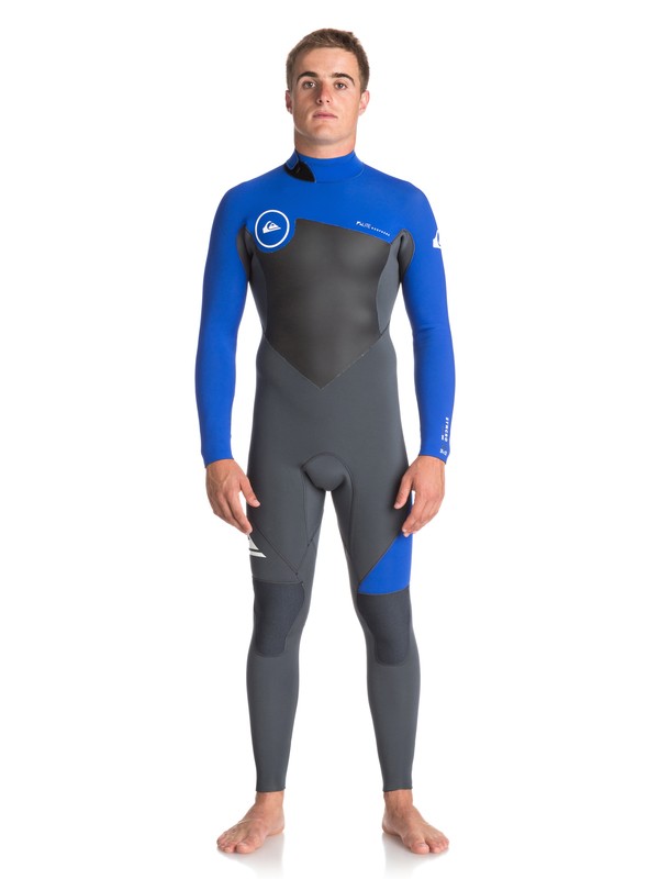 quiksilver, 3/2mm Syncro Series - Back Zip GBS Wetsuit, GUN METAL/ HV ROYAL/ WHITE (xkpw) 0 3/2mm Syncro Series - Back Zip GBS Wetsuit Black EQYW103037 Quiksilver