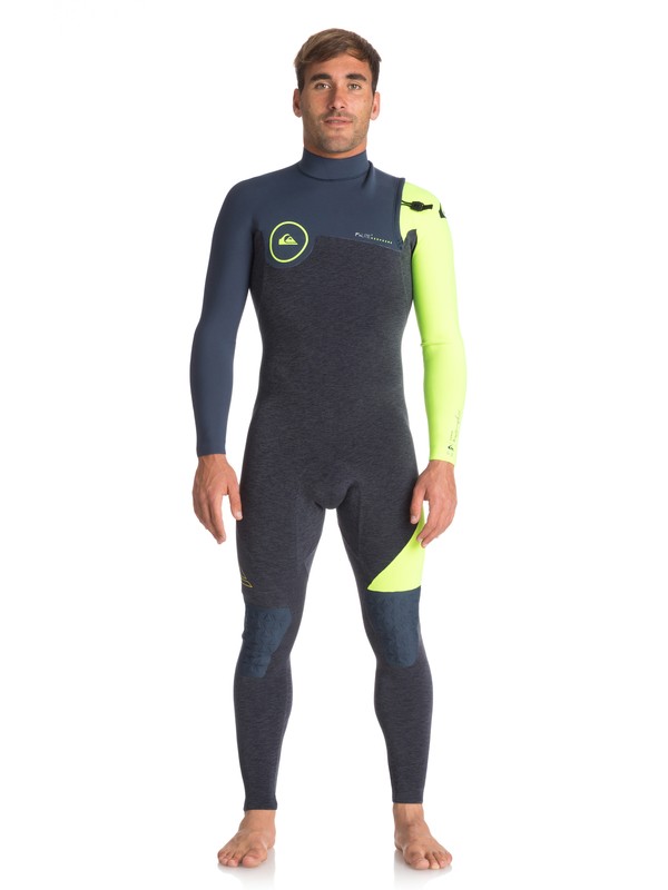quiksilver, 3/2mm Highline Series - Combinaison sans zip, HEATHER SLATE/ SLATE/ SAFETY Y (xkbg) 0 3/2mm Highline Series - Combinaison sans zip Noir EQYW103050 Quiksilver