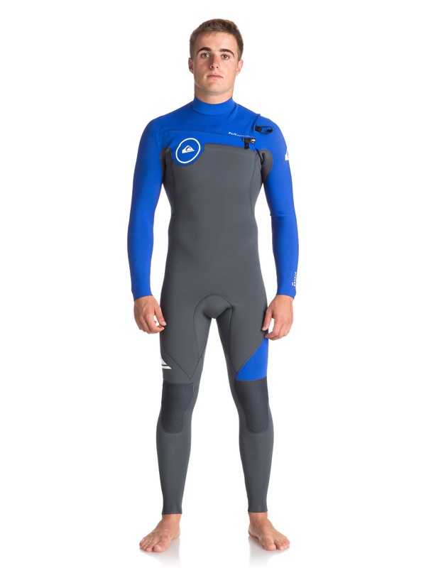 quiksilver, 5/4/3mm Syncro Series - Combinaison GBS zip poitrine, GUN METAL/ HV ROYAL/ WHITE (xkpw) 0 5/4/3mm Syncro Series - Combinaison GBS zip poitrine Noir EQYW103066 Quiksilver