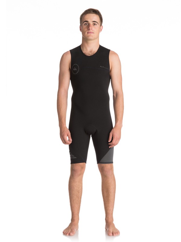 quiksilver, 2mm Syncro Series - Springsuit Short John back zip, BLACK/ JET BLACK (xkkk) 0 2mm Syncro Series - Springsuit Short John back zip Noir EQYW603001 Quiksilver