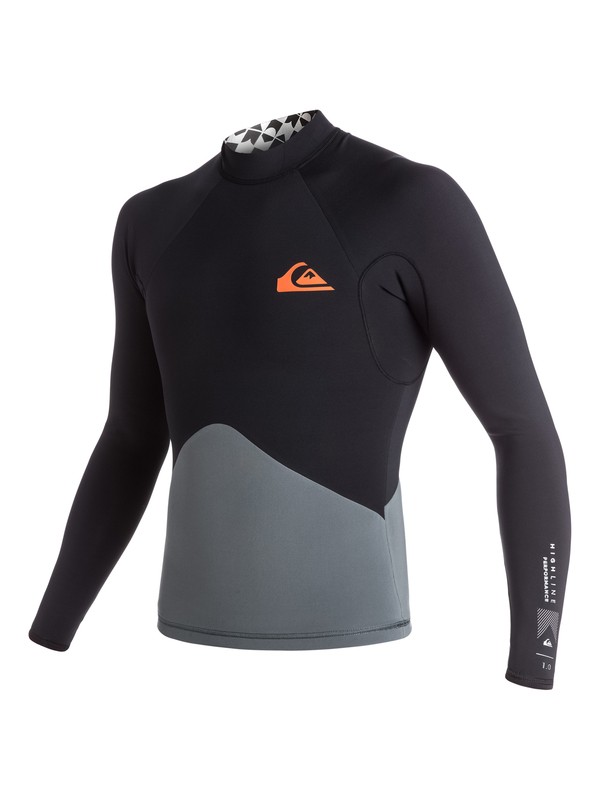quiksilver, Highline Performance 1mm - Top manches longues en néoprène, QUIET SHADE (kze0) 0 Highline Performance 1mm - Top manches longues en néoprène Noir EQYW803000 Quiksilver