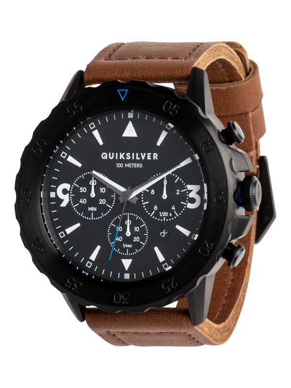 quiksilver, B-52 Chrono Leather - Montre analogique, BLACK (kvj0) 0 B-52 Chrono Leather - Montre analogique Noir EQYWA03020 Quiksilver