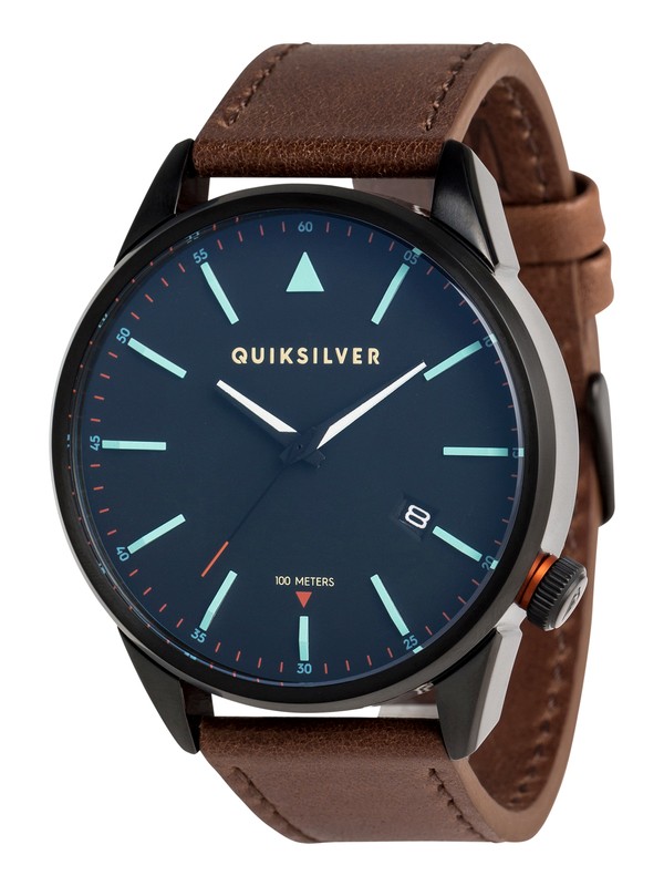 quiksilver, The Timebox Leather - Montre analogique, BLACK (kvj0) 0 The Timebox Leather - Montre analogique Noir EQYWA03024 Quiksilver
