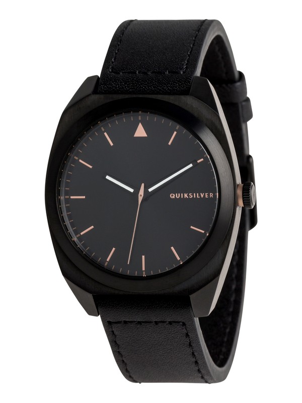 quiksilver, The PM Leather - Montre analogique, BLACK/ ROSE GOLD/ BLACK (xkmk) 0 The PM Leather - Montre analogique EQYWA03031 Quiksilver