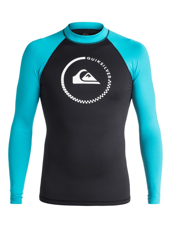 quiksilver, Lock Up - Surf tee, SCUBA BLUE/BLACK (xbbk) 0 Lock Up - Surf tee EQYWR03012 Quiksilver