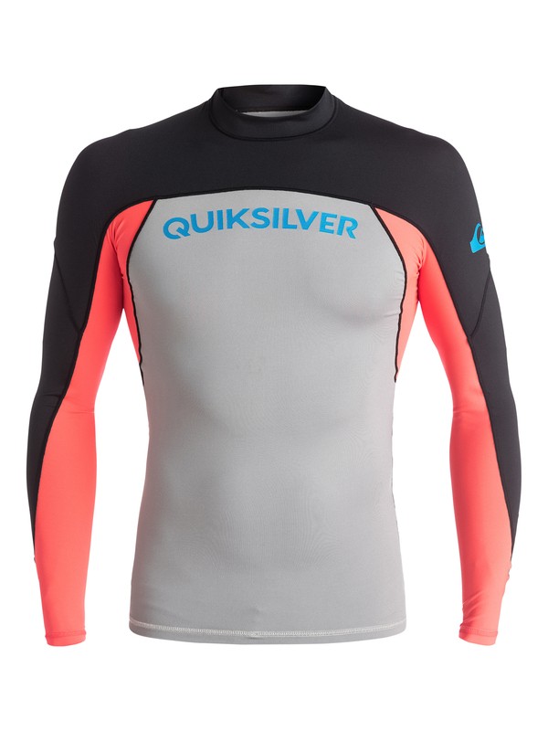 quiksilver, Performer - Surf tee manches longues, STEEPLE GRAY/FIERY CORAL (xggr) 0 Performer - Surf tee manches longues Vert EQYWR03015 Quiksilver