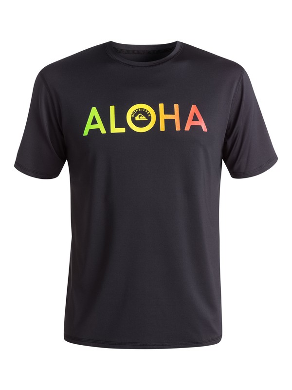 quiksilver, Aloha Rashguard, BLACK (kvd0) 0 Aloha Rashguard EQYWR03025 Quiksilver