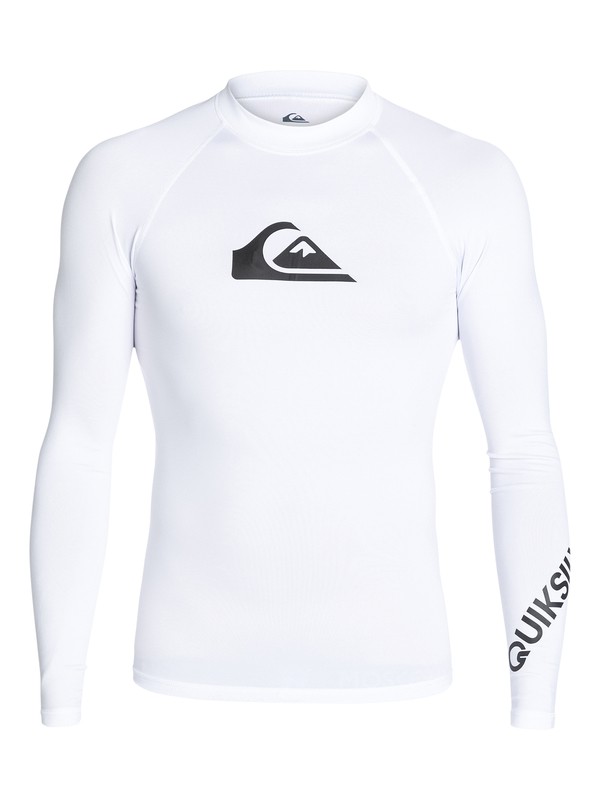 quiksilver, All Time Long Sleeve UPF 50 Rashguard, WHITE (wbb0) 0 All Time Long Sleeve UPF 50 Rashguard White EQYWR03034 Quiksilver