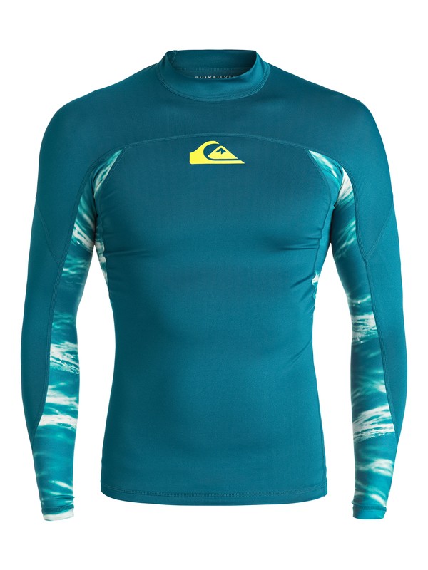 quiksilver, New Wave - Lycra à manches longues, MOROCCAN BLUE (bsg0) 0 New Wave - Lycra à manches longues EQYWR03061 Quiksilver
