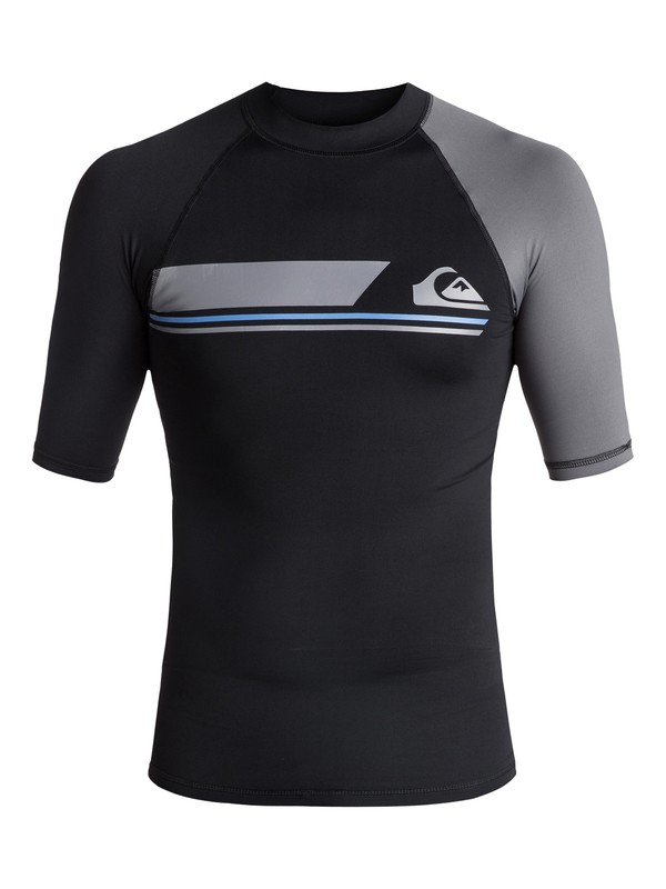 quiksilver, Active - Kurzarm UPF 50 Rash Vest, BLACK/ IRON GATE (xkkk) 0 Active - Kurzarm UPF 50 Rash Vest Schwarz EQYWR03073 Quiksilver