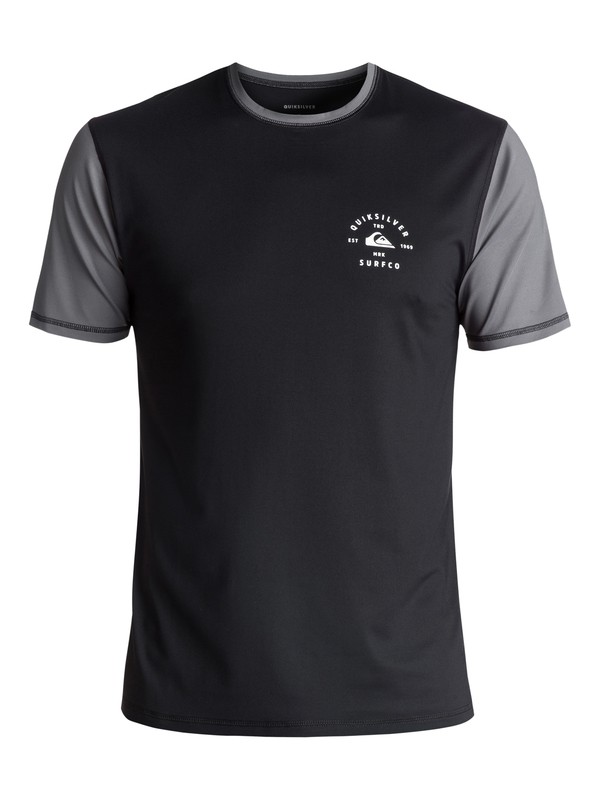 quiksilver, Colour Blocked Surf - Surf-Tee Amphibian UPF 50, BLACK (kvj0) 0 Colour Blocked Surf - Surf-Tee Amphibian UPF 50 Noir EQYWR03089 Quiksilver