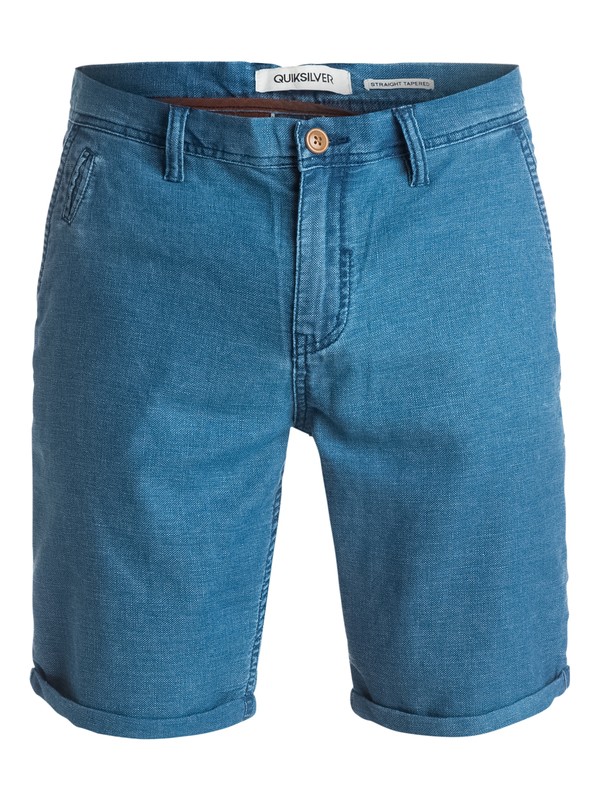 quiksilver, Krandy Linen - Short, INDIGO (bpz0) 0 Krandy Linen - Short Bleu EQYWS03214 Quiksilver