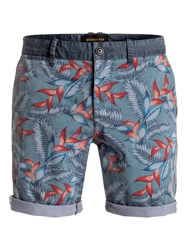 quiksilver, Paradise Point - Short en sergé, INDIAN TEAL (bqk0) 0 Paradise Point - Short en sergé Bleu EQYWS03327 Quiksilver