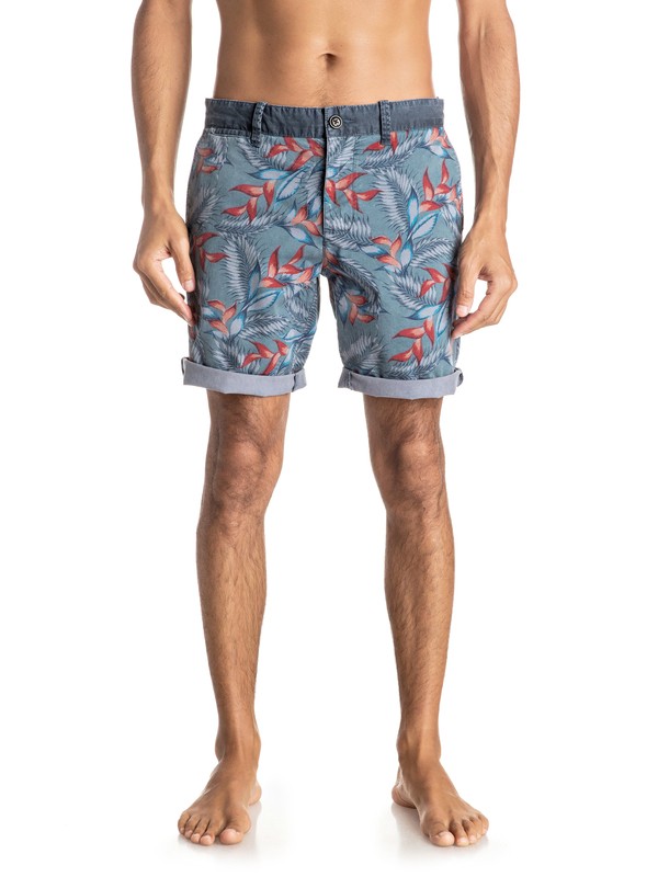 quiksilver, Paradise Point - Short en sergé, INDIAN TEAL (bqk0) 0 Paradise Point - Short en sergé Bleu EQYWS03327 Quiksilver