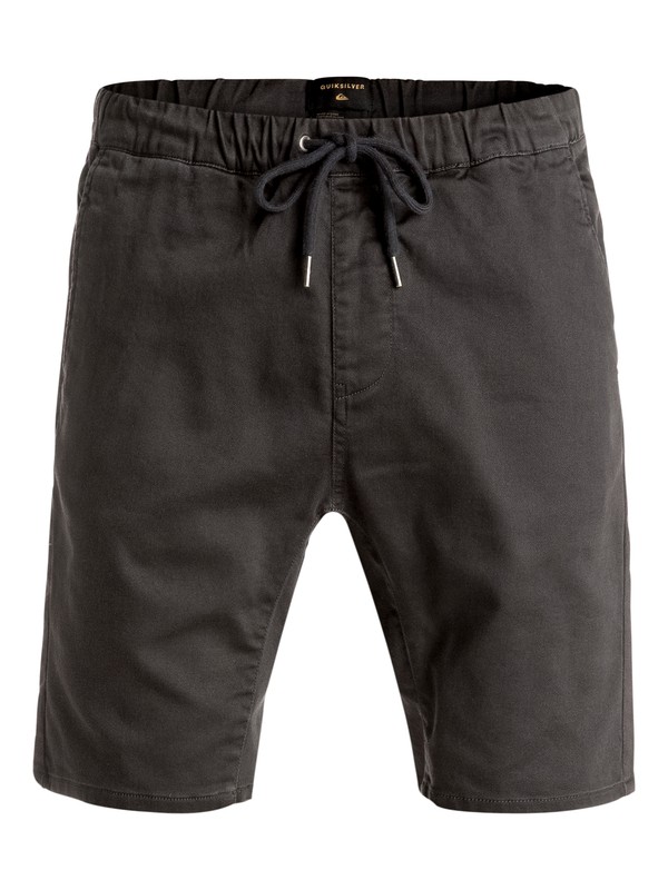 quiksilver, Fonic 19" - Pantalon de jogging en sergé, TARMAC (kta0) 0 Fonic 19" - Pantalon de jogging en sergé Noir EQYWS03337 Quiksilver