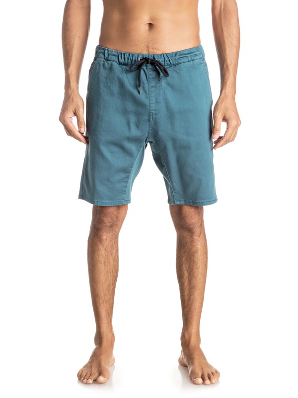 quiksilver, Fonic 19" - Pantalon de jogging en sergé, INDIAN TEAL (bqk0) 0 Fonic 19" - Pantalon de jogging en sergé Bleu EQYWS03337 Quiksilver