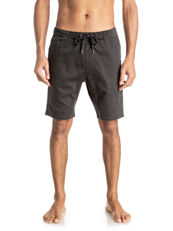 quiksilver, Fonic 19" - Pantalon de jogging en sergé, TARMAC (kta0) 0 Fonic 19" - Pantalon de jogging en sergé Noir EQYWS03337 Quiksilver