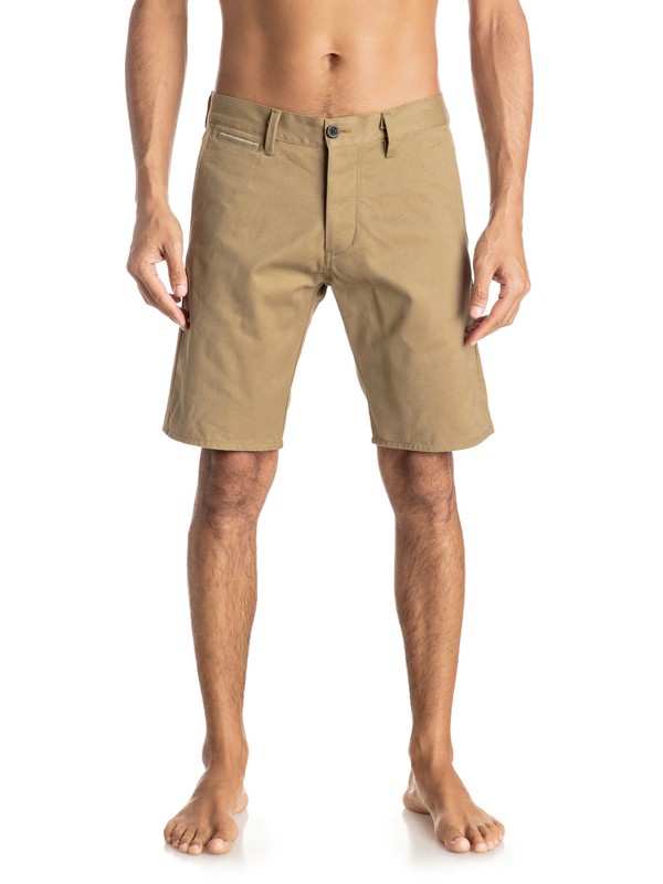 quiksilver, The Selvedge 19" - Short, ELMWOOD (tmp0) 0 The Selvedge 19" - Short Beige EQYWS03375 Quiksilver