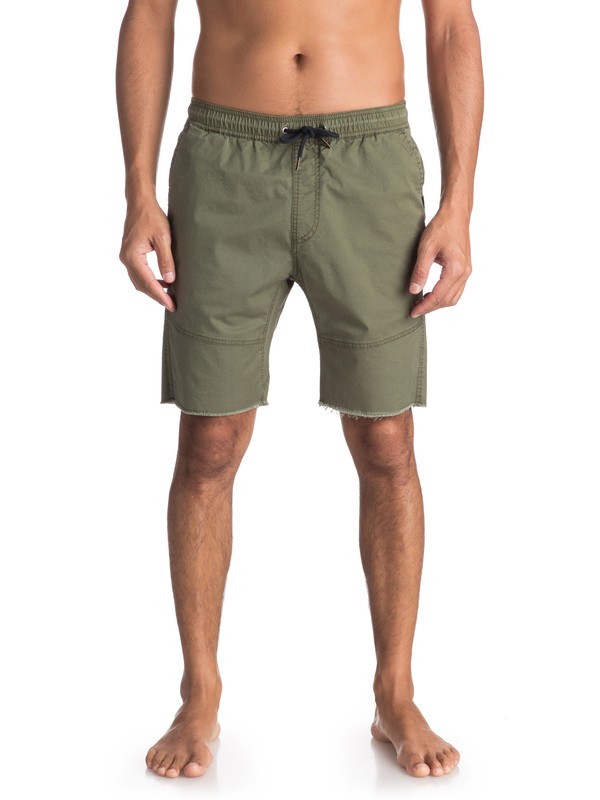quiksilver, Men's Foxoy Straight Tapered Shorts, FOUR LEAF CLOVER (gph0) 0 Men's Foxoy Straight Tapered Shorts Green EQYWS03461 Quiksilver