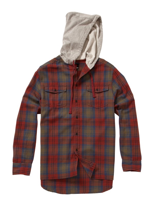 quiksilver, Wildhorn Hooded LS Shirt, BAKED CLAY (cqn0) 0 Wildhorn Hooded LS Shirt EQYWT00020 Quiksilver