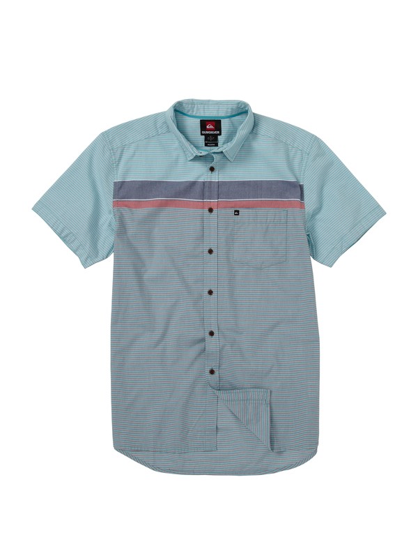 quiksilver, Pirate Island Short Sleeve Shirt, BALTIC (blk0) 0 Pirate Island Short Sleeve Shirt EQYWT00069 Quiksilver