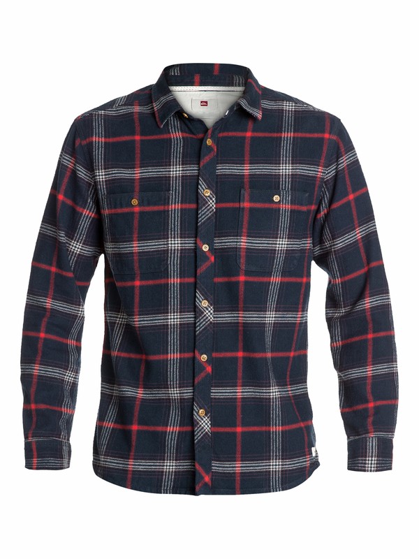 quiksilver, The Flannel Long Sleeve Flannel Shirt, NAVY BLAZER (byj0) 0 The Flannel Long Sleeve Flannel Shirt EQYWT03034 Quiksilver