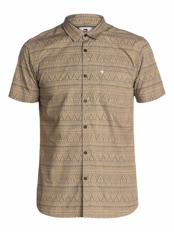 quiksilver, Med Triangles Short Sleeve Shirt, MED TRIANGLES ESTATE BLUE (bsw6) 0 Med Triangles Short Sleeve Shirt EQYWT03062 Quiksilver