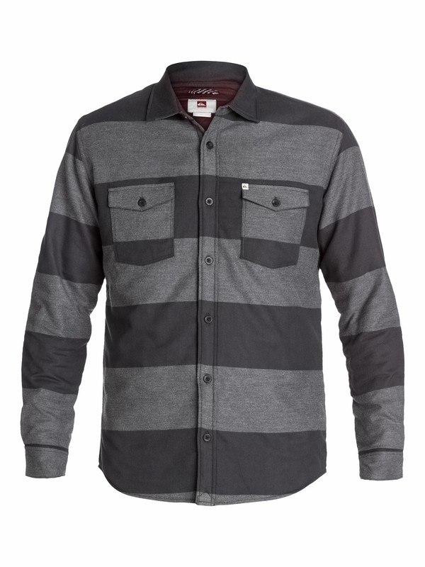 quiksilver, Wighter Long Sleeve Flannel Shirt, WIGHTER CHARCOAL (kta3) 0 Wighter Long Sleeve Flannel Shirt EQYWT03078 Quiksilver
