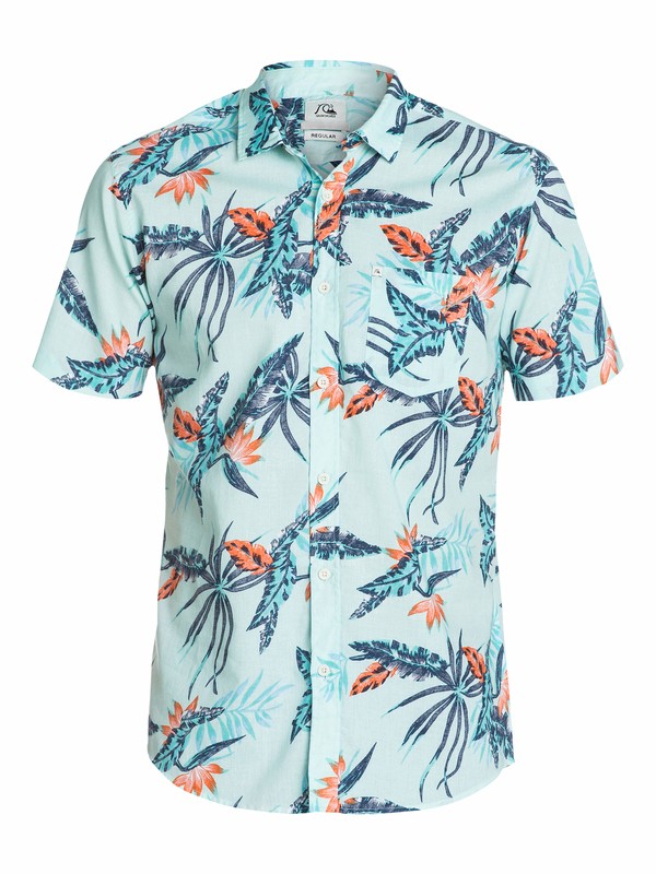 quiksilver, Everyday Print Short Sleeve Shirt, SURFSIDE HARBOR GRAY (bfr6) 0 Everyday Print Short Sleeve Shirt EQYWT03098 Quiksilver