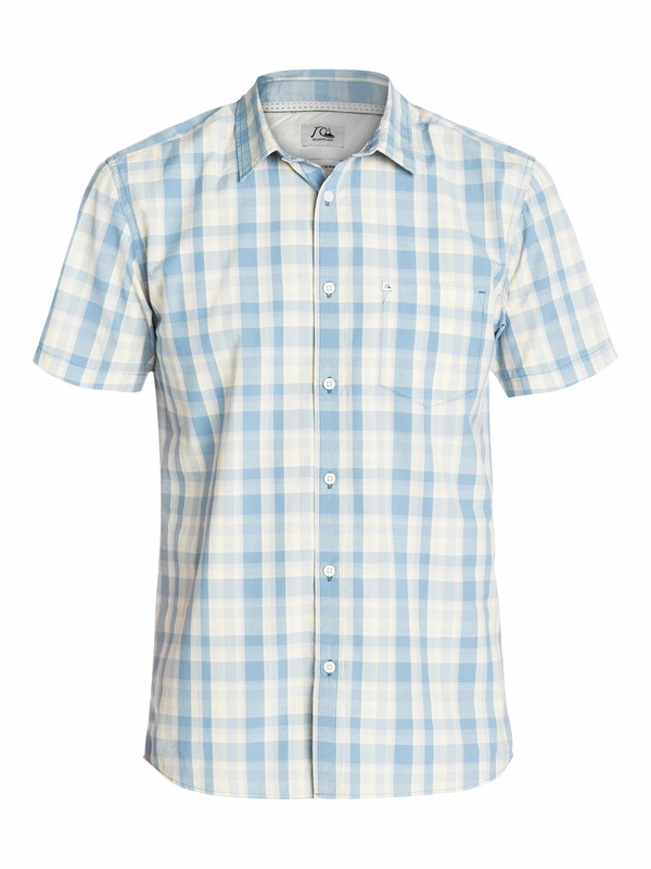 quiksilver, Helsby Short Sleeve Shirt, HELSBY FADED DENIM (bjn2) 0 Helsby Short Sleeve Shirt EQYWT03116 Quiksilver