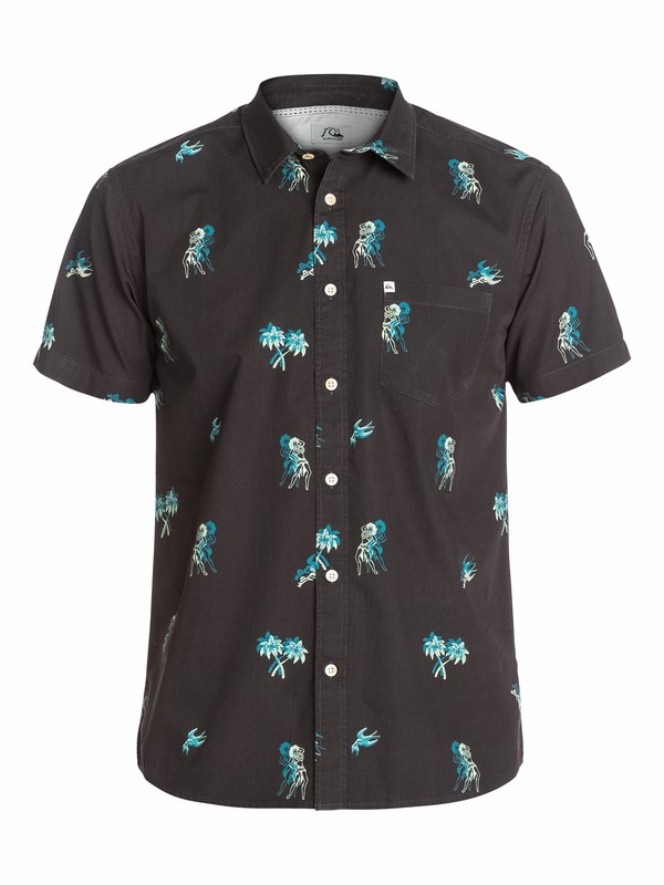quiksilver, Waterhead Short Sleeve Shirt, WATERHEAD TARMAC (kta6) 0 Waterhead Short Sleeve Shirt EQYWT03125 Quiksilver