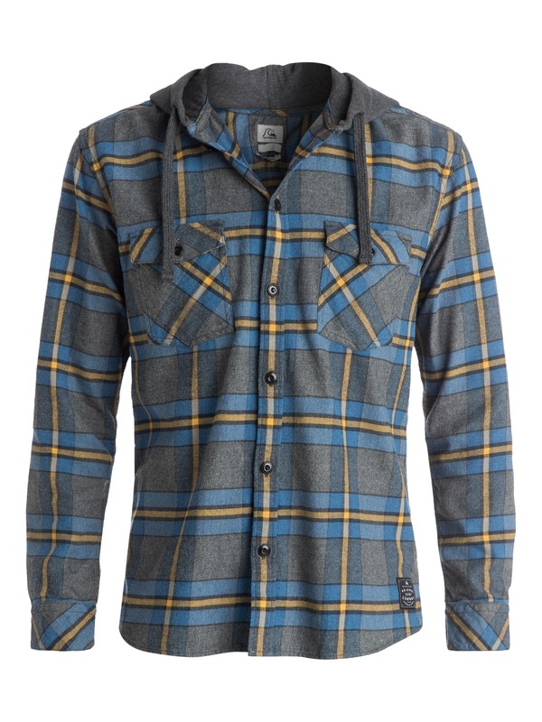 quiksilver, Rockyfist Long Sleeve Hooded Shirt, ROCKYFIST FEDERAL BLUE (bnc1) 0 Rockyfist Long Sleeve Hooded Shirt EQYWT03200 Quiksilver