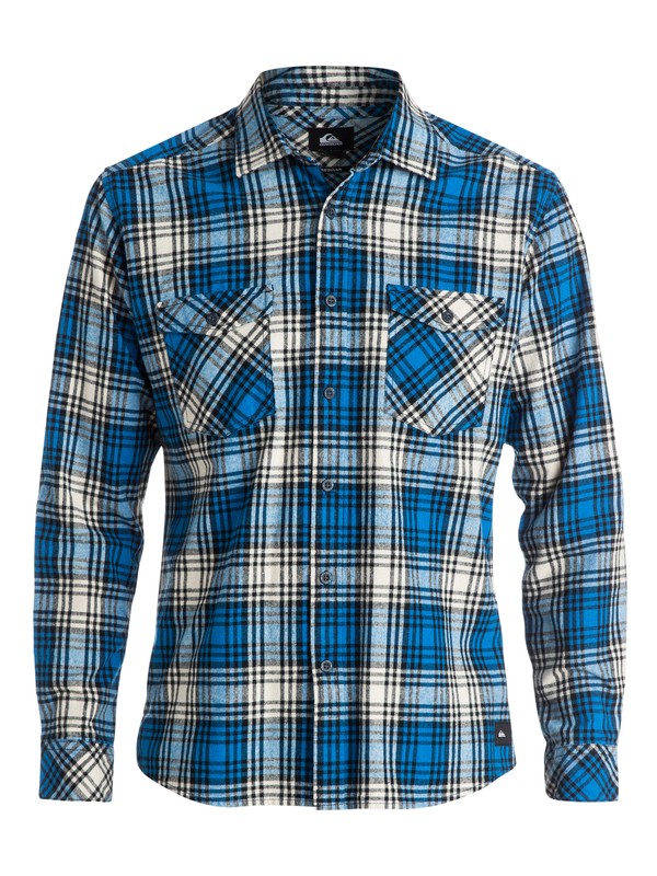 quiksilver, Everyday Flannel Long Sleeve Shirt, EVERYDAY FLANNEL VICTORIA BLUE (bqn2) 0 Everyday Flannel Long Sleeve Shirt EQYWT03207 Quiksilver