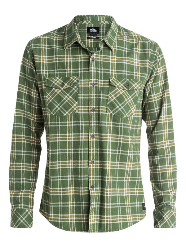 quiksilver, Everyday Flannel Long Sleeve Shirt, EVERYDAY FLANNEL BRONZE GREEN (cqq1) 0 Everyday Flannel Long Sleeve Shirt Brown EQYWT03232 Quiksilver