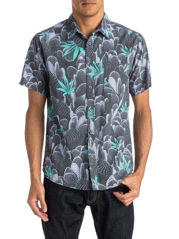 quiksilver, Slow Life Shirt Short Sleeve Shirt, SLOW LIFE TARMAC (kta6) 0 Slow Life Shirt Short Sleeve Shirt EQYWT03294 Quiksilver
