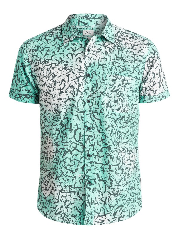 quiksilver, Cracked Shirt - Chemise manches courtes, CRACKED ARUBA BLUE (bfk6) 0 Cracked Shirt - Chemise manches courtes EQYWT03300 Quiksilver