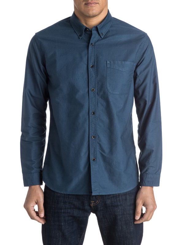 quiksilver, The Oxford Long Sleeve Shirt, DARK DENIM (brq0) 0 The Oxford Long Sleeve Shirt EQYWT03347 Quiksilver