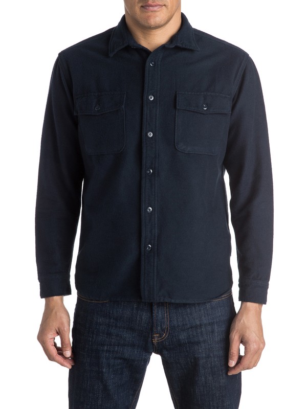 quiksilver, The Flannel Long Sleeve Shirt, NAVY BLAZER (byj0) 0 The Flannel Long Sleeve Shirt EQYWT03369 Quiksilver